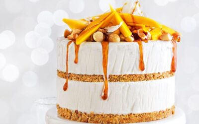 Layered Macadamia Ice Cream Cake